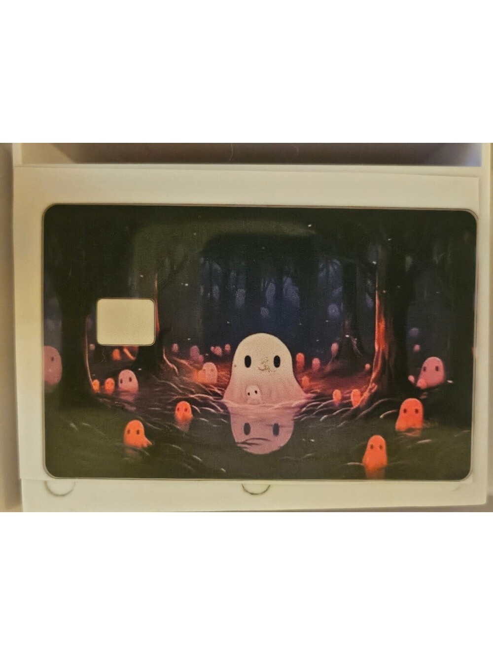 Cute Ghosts (with chip logo)- Halloween Bank/Credit/Debit Card Skin Sticker -NEW